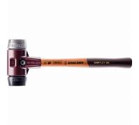 Maillet HALDER SIMPLEX Caoutchouc chargé / métal doux avec boîtier en fonte malléable et manche en bois - D=80 mm - 3029.080