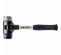 Maillet HALDER SIMPLEX Caoutchouc chargé / métal doux avec boîtier en fonte malléable renforcée et manche en fibre de verre - D=50 mm - 3729.050