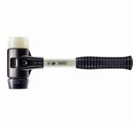 Maillet HALDER SIMPLEX Caoutchouc chargé / nylon avec boîtier en fonte malléable renforcée et manche en fibre de verre - D=60 mm - 3728.060