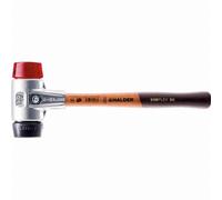 Maillet HALDER SIMPLEX Caoutchouc chargé / plastique avec boîtier en aluminium et manche en bois - D=50 mm - 3126.050