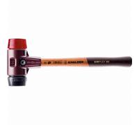 Maillet HALDER SIMPLEX Caoutchouc chargé / plastique avec boîtier en fonte malléable et manche en bois - D=60 mm - 3026.060