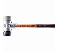 Maillet HALDER SIMPLEX Caoutchouc chargé / TPE moyen avec boîtier en aluminium et manche en bois - D=60 mm - 3123.060