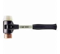 Maillet HALDER SIMPLEX Cuivre / nylon avec boîtier en fonte malléable renforcée et manche en fibre de verre - D=40 mm - 3748.040