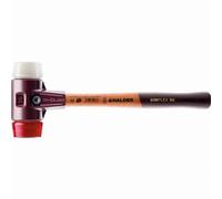 Maillet HALDER SIMPLEX plastique / superplastique avec boîtier en fonte malléable et manche en bois - D=50 mm - 3067.050