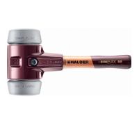 Maillet HALDER SIMPLEX TPE moyen avec boîtier en fonte malléable et manche en bois - D=80 mm - Manche extra-court - 3003.082
