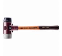 Maillet HALDER SIMPLEX TPE moyen / caoutchouc chargé avec boîtier en fonte malléable et manche en bois - D=80 mm - 3023.080