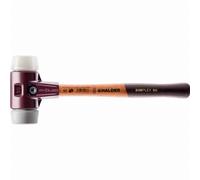 Maillet HALDER SIMPLEX TPE moyen / superplastique avec boîtier en fonte malléable et manche en bois - D=50 mm - 3037.050