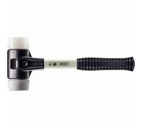 Maillet HALDER SIMPLEX TPE moyen / superplastique avec boîtier en fonte malléable renforcée et manche en fibre de verre - D=50 mm - 3737.050