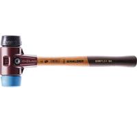 Maillet HALDER SIMPLEX TPE souple / caoutchouc chargé avec boîtier en fonte malléable et manche en bois - D=80 mm - 3012.080