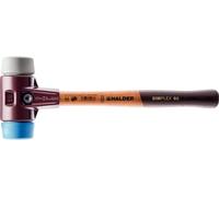 Maillet HALDER SIMPLEX TPE souple / caoutchouc chargé avec boîtier en fonte malléable et manche en bois - D=80 mm - 3013.080