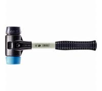 Maillet HALDER SIMPLEX TPE souple / métal doux avec boîtier en fonte malléable renforcée et manche en fibre de verre - D=60 mm - 3712.060