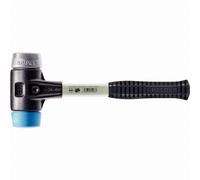 Maillet HALDER SIMPLEX TPE souple / métal doux avec boîtier en fonte malléable renforcée et manche en fibre de verre - D=40 mm - 3719.040