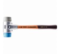 Maillet HALDER SIMPLEX TPE souple / TPE moyen avec boîtier en aluminium et manche en bois - D=50 mm - 3113.050
