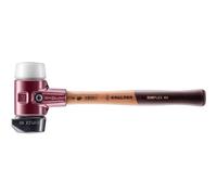 Maillet SIMPLEX, Caoutchouc chargé, avec pied intégré/superplastique, avec boîtier en fonte malléable et manche en bois de haute qualité | D=60 mm | 3027.260