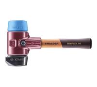 Maillet SIMPLEX, Caoutchouc chargé, avec pied/TPE souple ; avec boîtier en fonte malléable et manche en bois extra court de qualité | D=60 mm/Modèle de manche=extra court | 3012.262