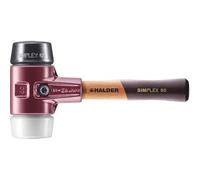 Maillet SIMPLEX, Caoutchouc chargé/superplastique ; avec boîtier en fonte malléable et manche en bois extra court de qualité | D=60 mm/Modèle de manche=extra court | 3027.062