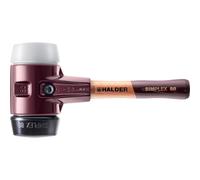 Maillet HALDER SIMPLEX Caoutchouc chargé / superplastique avec boîtier en fonte malléable et manche en bois - D=80 mm - Manche extra-court - 3027.082