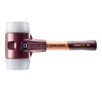 Maillet HALDER SIMPLEX Superplastique avec boîtier en fonte malléable et manche en bois - D=80 mm - Manche extra-court - 3007.082