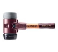 Maillet HALDER SIMPLEX TPE moyen / caoutchouc chargé avec boîtier en fonte malléable et manche en bois - D=80 mm - Manche extra-court - 3023.082