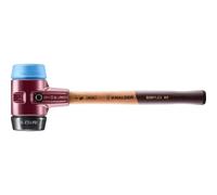 Maillet HALDER SIMPLEX TPE souple / caoutchouc chargé avec boîtier en fonte malléable et manche en bois - D=80 mm - 3012.080