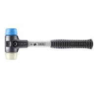 Maillet HALDER SIMPLEX TPE souple / nylon avec boîtier en fonte malléable renforcée et manche en fibre de verre - D=40 mm - 3718.040