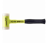 Maillet SUPERCRAFT, avec manche en tube d'acier incassable, revêtu jaune fluorescent et poignée antidérapante - D=40 mm - 3377.140