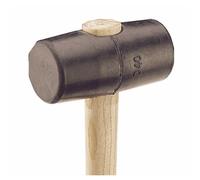 Maillet tonneau caoutchouc avec manche en frêne - oeil 25 x 31 mm MOB