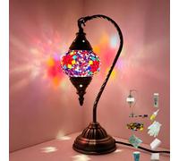Maimeili Kit DIY Lampe Mosaïque Turque - Veilleuse de Table en Verre Teinté