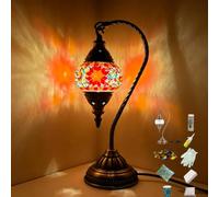 Maimeili Kit DIY Lampe Mosaïque Turque - Veilleuse de Table en Verre Teinté