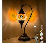 Maimeili Kit DIY Lampe Mosaïque Turque - Veilleuse de Table en Verre Teinté