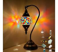 Maimeili Kit DIY Lampe Mosaïque Turque - Veilleuse de Table en Verre Teinté