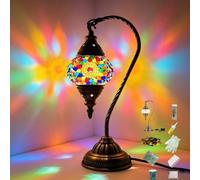 Maimeili Kit DIY Lampe Mosaïque Turque - Veilleuse de Table en Verre Teinté