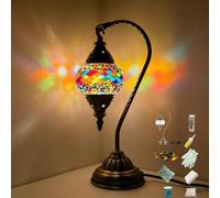 Maimeili Kit DIY Lampe Mosaïque Turque - Veilleuse de Table en Verre Teinté
