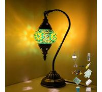 Maimeili Kit DIY Lampe Mosaïque Turque - Veilleuse de Table en Verre Teinté