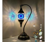 Maimeili Kit DIY Lampe Mosaïque Turque - Veilleuse de Table en Verre Teinté