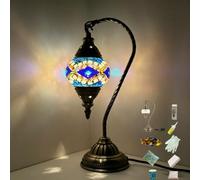 Maimeili Kit DIY Lampe Mosaïque Turque - Veilleuse de Table en Verre Teinté