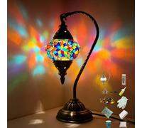 Maimeili Kit DIY Lampe Mosaïque Turque - Veilleuse de Table en Verre Teinté