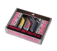 MAIMERI Acrilico - Set Primaires - 5 tubes 75ml de couleurs acryliques