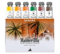 MAIMERI Blu - Set Sahara - 6 tubes 12ml assortis de couleurs à l'aquarelle