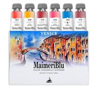 MAIMERI Blu - Set Venise - 6 tubes 12ml assorits de couleurs à l'aquarelle