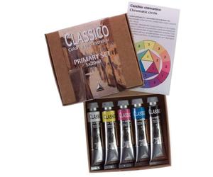 MAIMERI Classico - Set Primaires - 5 tubes 20 ml de couleurs à l'huile super fines