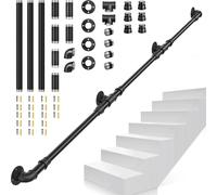 Main courante, acier inoxydable, montage mural, barres en 3 parties