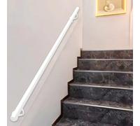 Main courante blanche pour escaliers, rampe d'escalier murale pour intérieur et extérieur, 1m 150cm 2m 240cm 3m 360cm 4m rampe d'escalier, tube rond(180cm)