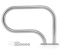 Main courante COSTWAY pour piscine 82,5 x 5 cm, aide à la descente en acier inoxydable 304, main courante pour piscine, capacité de charge de 180 kg, main courante courbée pour piscines, spas et parcs