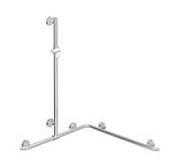 main courante de douche Hewi Warm Touch 950.35.32054 gris anthracite, 1250 x 762 x 762 mm, avec barre de douche coulissante