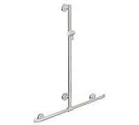 main courante de douche Hewi Warm Touch 950.35.43054 gris anthracite, 1100 x 1184 mm, avec barre de douche coulissante