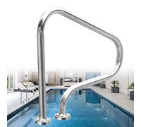 Main Courante De Piscine Inoxydable 304 - Charge 250kg, 80x80cm | Rampe piscine inox 304, antidérapante, résistante, facile à monter, sécurise vos entrées et sorties de bassin.