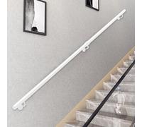 Main courante d'escalier blanche, rampe en fer forgé en métal de 1 à 20 pieds de long, rampe à main courante en tube rond galvanisé pour marches intérieures et extérieures balustre(300cm)