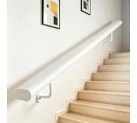 Main courante d'escalier de longueur personnalisée, plusieurs tailles - Garde-corps mural antidérapant moderne blanc pour loft, grenier, porche, villa, terrasse, allée(30cm)