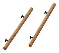 Main Courante d'escalier en Bois, Lot de 2 Contre Le Mur intérieur Loft Rampes âgées Couloir Statif avec 2 Supports Fixes, 50cm